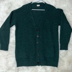 ‘ Ana ‘ dark green cardigan size Medium